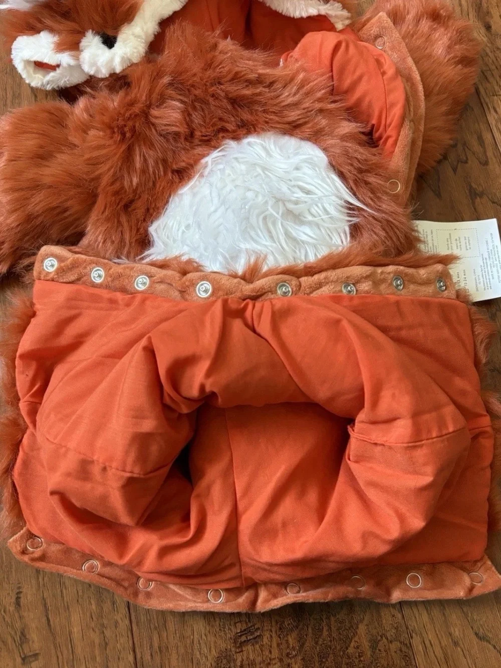 NEW Pottery Barn Kids Plush Fox Costume Rust Orange  White 0-6 MONTHS NWT - Picture 14 of 15